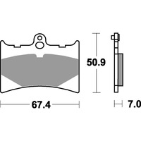 SBS 601HF FRONT/REAR PADS | CERAMIC STREET