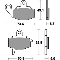 SBS 602HF FRONT/REAR PADS | CERAMIC STREET