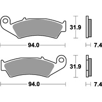 SBS 603SI FRONT/REAR PADS | SINTER OFF ROAD