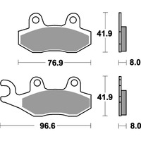 SBS 611HF FRONT/REAR PADS | CERAMIC STREET