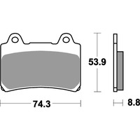 SBS 613HF FRONT/REAR PADS | CERAMIC STREET