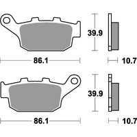 SBS 614LS REAR PADS | SINTER STREET