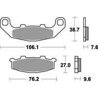 SBS 615RQ REAR PADS | CARBON TECH RACE