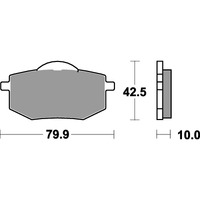 SBS 616HF FRONT/REAR PADS | CERAMIC STREET