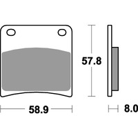 SBS 620HF FRONT/REAR PADS | CERAMIC STREET