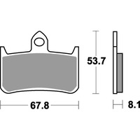 SBS 622DC FRONT PADS | DUAL CARBON RACE (RACE USE ONLY)