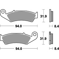 SBS 623LF REAR PADS | CERAMIC STREET >> SB623LS