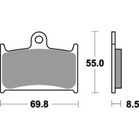 SBS 624DC FRONT PADS | DUAL CARBON RACE (RACE USE ONLY)