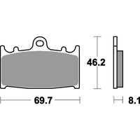 SBS 631DC FRONT PADS | DUAL CARBON RACE (RACE USE ONLY)