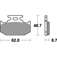 SBS 632HF FRONT/REAR PADS | CERAMIC STREET