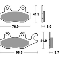 SBS 633HF FRONT/REAR PADS | CERAMIC STREET