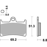 SBS 634DC FRONT PADS | DUAL CARBON RACE (RACE USE ONLY)