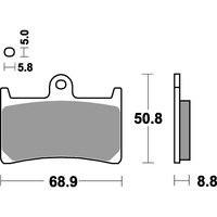 SBS 639HF FRONT/REAR PADS | CERAMIC STREET