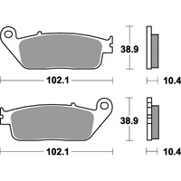 SBS 654HF FRONT/REAR PADS | CERAMIC >> F- SB654HS / R- SB654LS