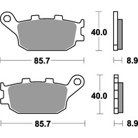 SBS 657HF FRONT/REAR PADS | CERAMIC STREET