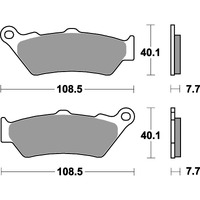 SBS 674HF FRONT/REAR PADS | CERAMIC STREET