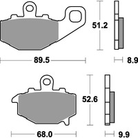 SBS 687LS REAR PADS | SINTER STREET