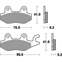 SBS 688HF FRONT/REAR PADS | CERAMIC STREET