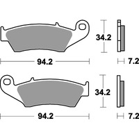 SBS 694RSI FRONT/REAR PADS | SINTER OFFROAD RACE