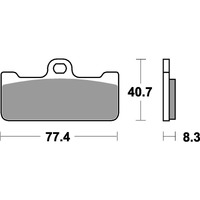 SBS 695RS FRONT PADS | SINTER ROAD RACE