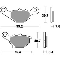 SBS 702HF FRONT/REAR PADS | CERAMIC STREET >> SB702SI