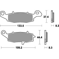 SBS 705HF FRONT/REAR PADS | CERAMIC STREET