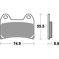 SBS 706DC FRONT PADS | DUAL CARBON RACE (RACE USE ONLY)