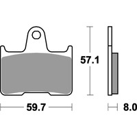 SBS 715HF FRONT/REAR PADS | CERAMIC STREET