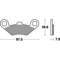 SBS 716ATS FRONT/REAR PADS | SINTER ATV