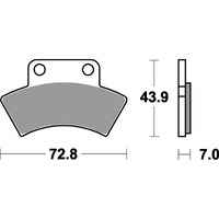 SBS 717ATS FRONT/REAR PADS | SINTER ATV