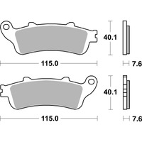 SBS 721HF FRONT/REAR PADS | CERAMIC STREET