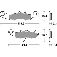 SBS 726RSI FRONT/REAR PADS | SINTER OFF ROAD RACE