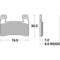 SBS 734DC FRONT PADS | DUAL CARBON RACE (RACE USE ONLY)