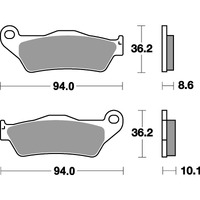 SBS 742LS REAR PADS | SINTER STREET