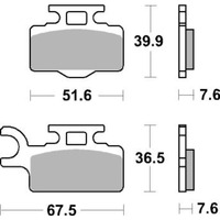 SBS 752SI FRONT/REAR PADS | SINTER OFF ROAD