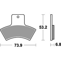 SBS 755ATS FRONT/REAR PADS | SINTER ATV