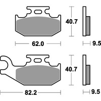 SBS 767SI FRONT/REAR PADS | SINTER OFF ROAD