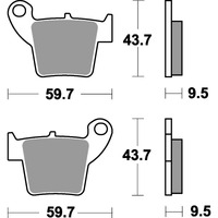 SBS 777RSI FRONT/REAR PADS | SINTER OFF ROAD RACE