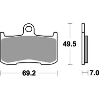 SBS 782DC FRONT PADS | DUAL CARBON RACE (RACE USE ONLY)