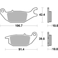 SBS 784HF FRONT/REAR PADS | CERAMIC STREET