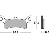 SBS 787ATS FRONT/REAR PADS | SINTER ATV