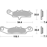 SBS 798SI FRONT/REAR PADS | SINTER OFF ROAD