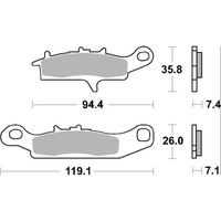 SBS 801SI FRONT/REAR PADS | SINTER OFF ROAD