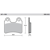 SBS 802RSI FRONT/REAR PADS | SINTER OFF ROAD RACE