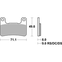 SBS 806DC FRONT PADS | DUAL CARBON RACE (RACE USE ONLY)