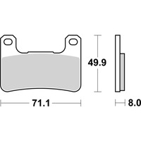 SBS 806RST FRONT PADS | SINTER SPORT / TRACK