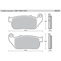 SBS 807H.HS FRONT PADS | SINTER STREET AMERICAN V-TWIN