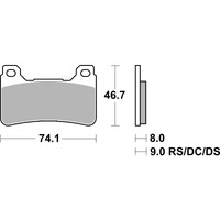 SBS 809DC FRONT PADS | DUAL CARBON RACE (RACE USE ONLY)