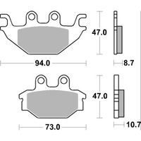 SBS 810SI FRONT/REAR PADS | SINTER OFF ROAD