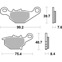 SBS 820RSI FRONT/REAR PADS | SINTER OFF ROAD RACE